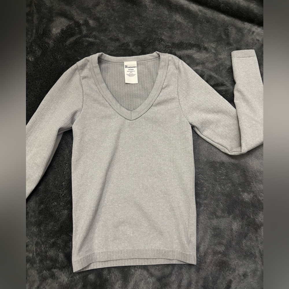 Gray V-Neck Women's Sweater